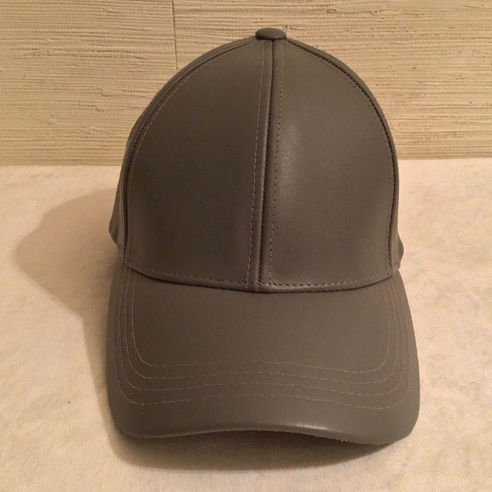 Pit Bull 100% Premium Leather Grey Hat NWOT